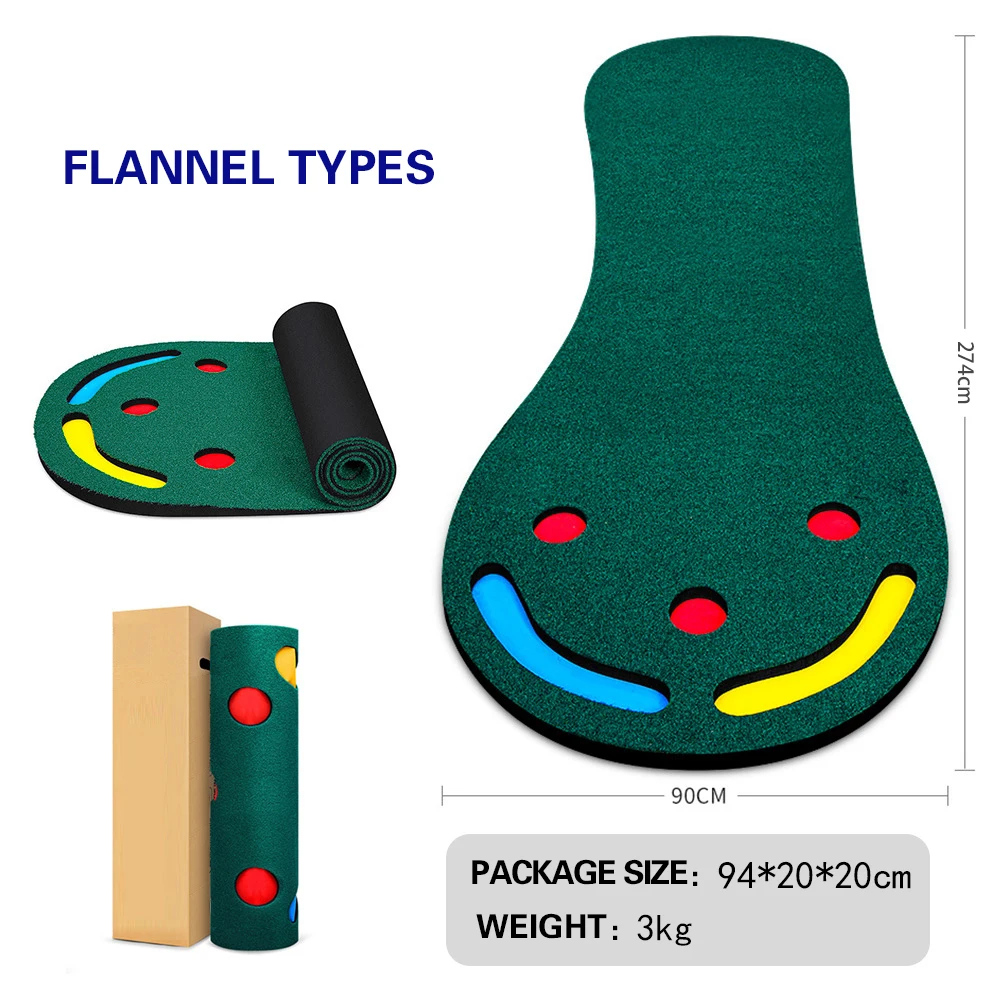 Putting Green Mats Set for Golf Putting Use  Training Aid Put Cup & Flags Indoor Outdoor Training Mat