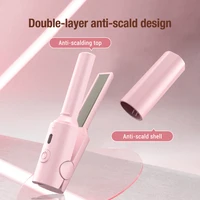 Professional Hair Straightener Curler Comb USB Connect Fast Heating Negative Ion Straighten Comb Styling for Home Travel Women 1