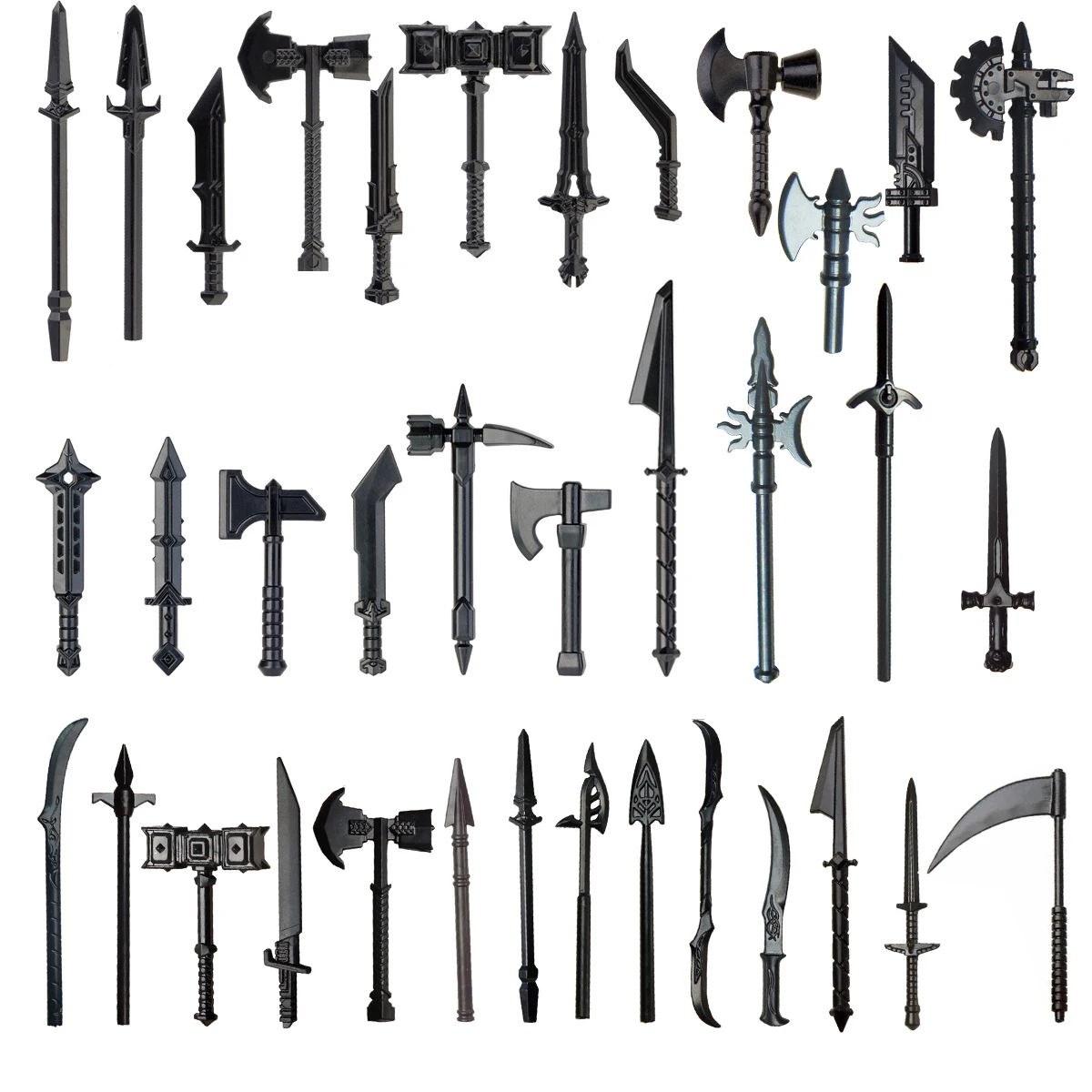 Middle Ages Knights Arma Sword For Spartan Warrior Castle Knight Rome Crusader Shield Spear Crossbow Building Block Figures