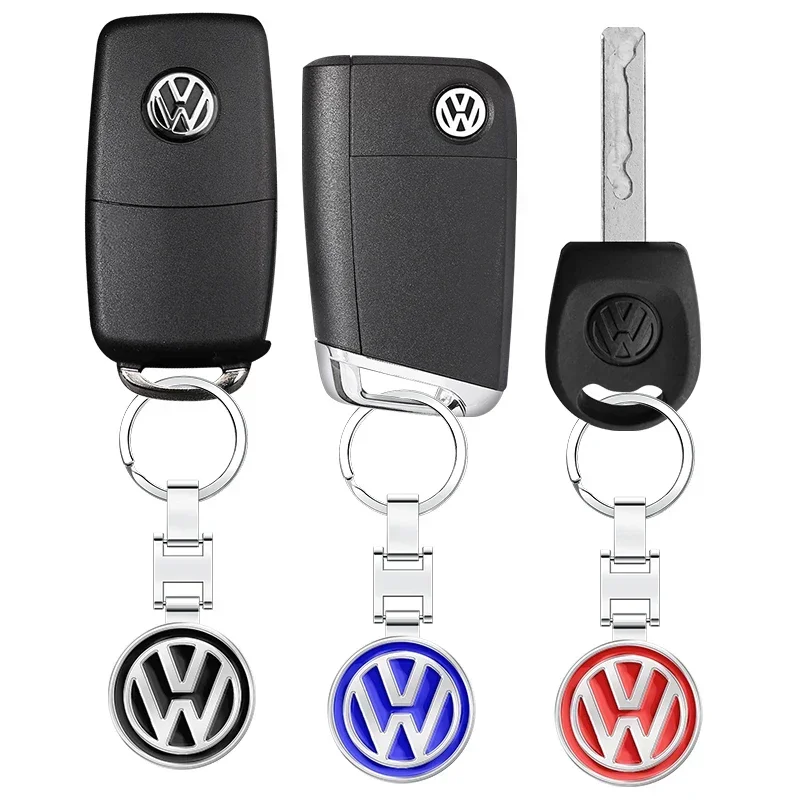 폭스바겐 VW 골프 티구안 제타 파사트 T5 폴로 투란 시로코 MK5 MK7용 자동차 금속 배지 키체인 펜던트 장식 키링