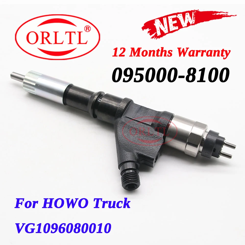 

ORLTL 095000-8100 Fuel Common Rail Injector 0950008100 Diesel Injector Nozzle 095000-8101 For HOWO Truck VG1096080010