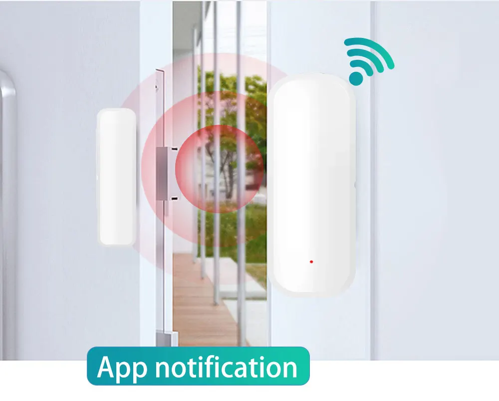Tuya Smart Door Sensor WiFi/Zigbee Door Window Open Closed Detector Smart Home S