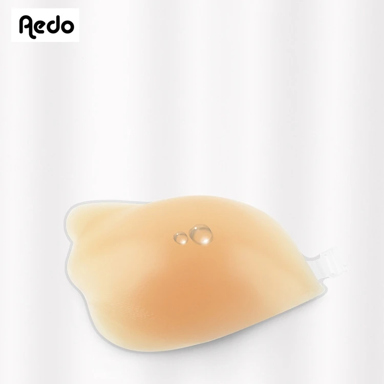 Aedo Wing New Shape 100% Silicone Self-adhesive Invisible Bra Women Sticky Reusable Front Clasp Push-up Seamless Nude Bra 6005GJ