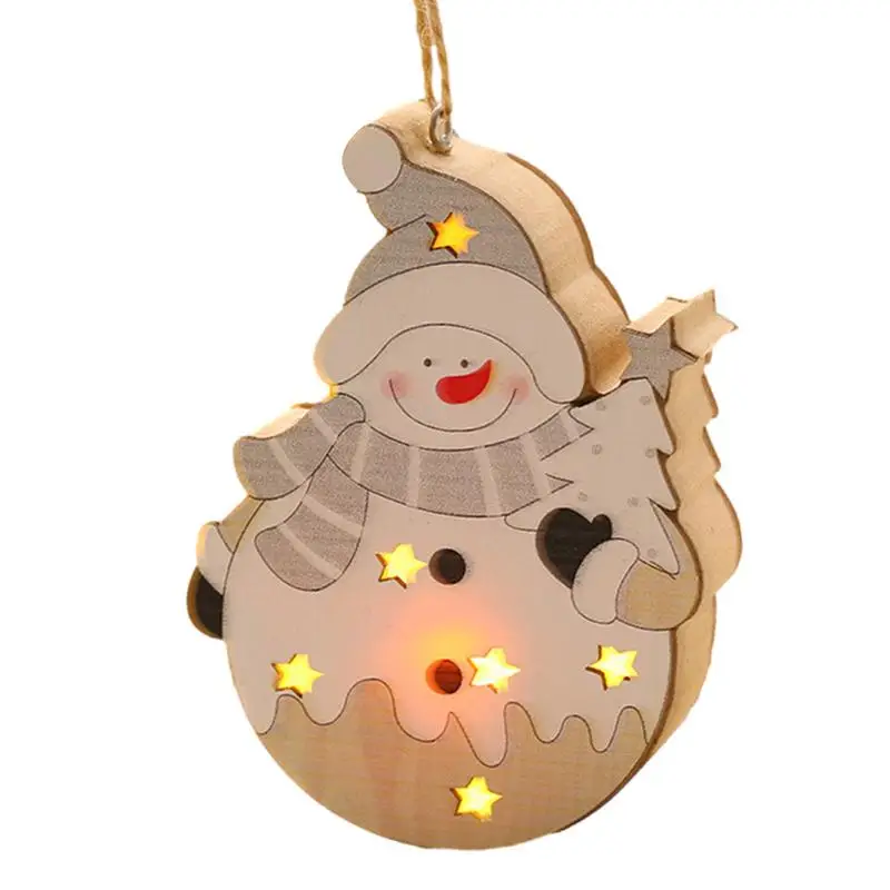 

Wood Tree Ornament With Lights Christmas Tree Wood Ornaments Atmospheric Seasonal Decors For Wall Window Christmas Tree Door