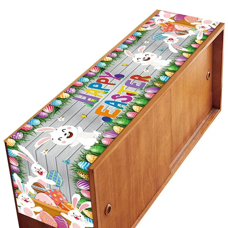 

Пасхальная настольная дорожка, украшения для стола в стиле Счастливой Пасхи, 70,8X13,8 дюйма, красивая настольная дорожка на Пасху, сезонные весенние праздники