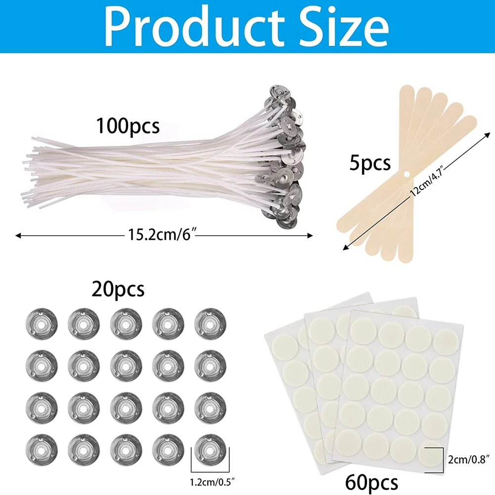Stoppini Per Candele (Confezione Da 100), Stoppini Da 15 Cm Per Candele, Stoppini Per Candele Inodore Per Candele Fai Da Te
