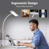LED Desk Lamp for Office Home, Eye-Caring Desk Light Lamp with Stepless Dimming Adjustable Flexible Gooseneck Adjustable Light 4