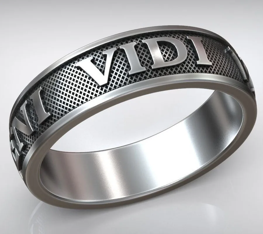 

7g Caesar Amulet Veni Vidi Vici Women Engagement Rings 925 Solid Sterling Silver Ring Many Sizes