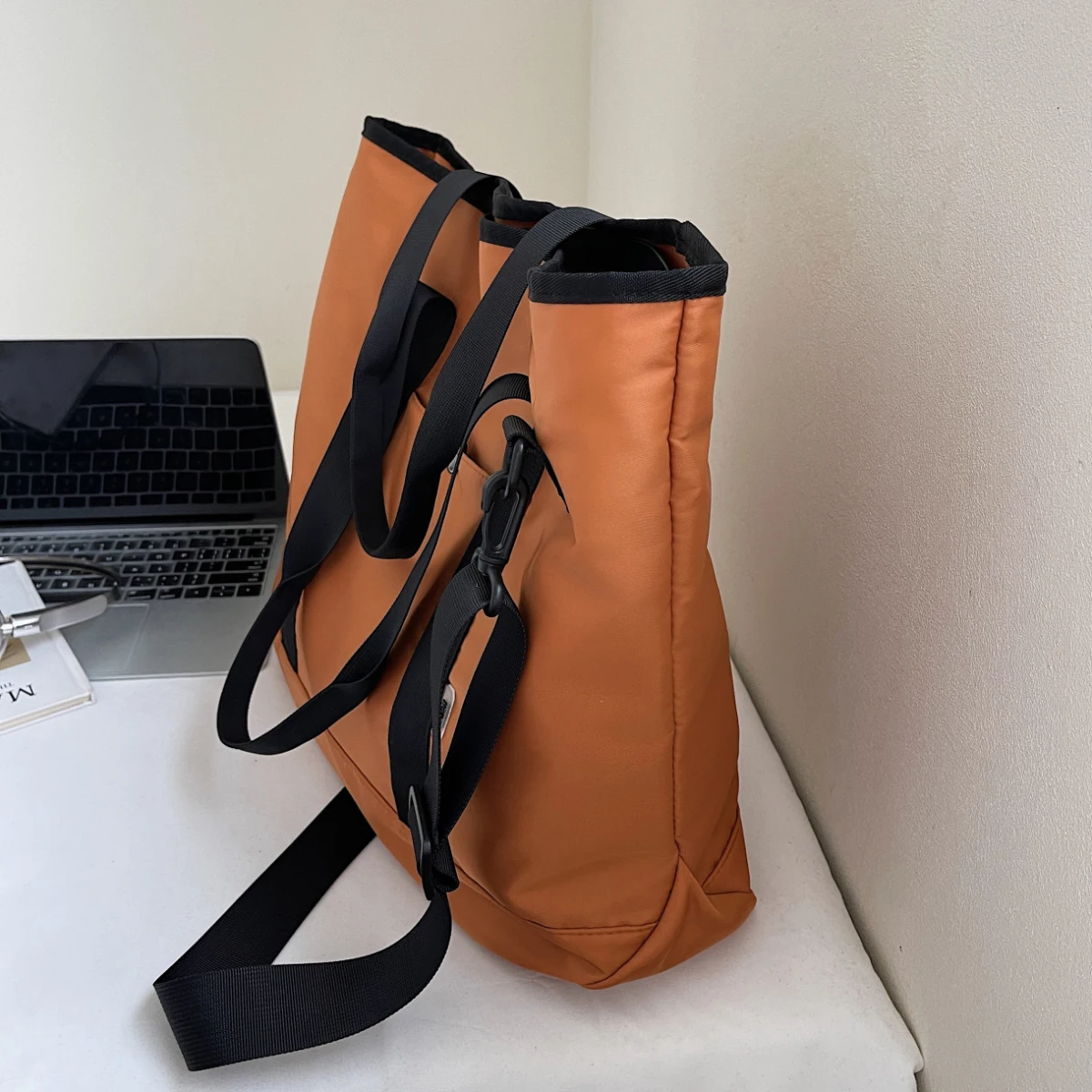 Tote Bag Large Capacity Women's Commuter College Student Class Shoulder Bag 2025 New Style High-End Lightweight Canvas Bag Travel Luggage Bag