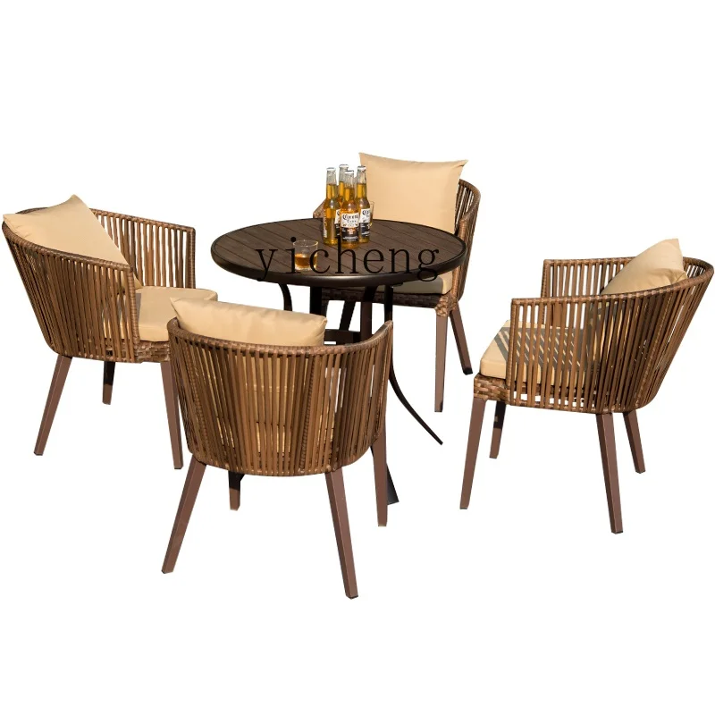 

XS Outdoor Desk-Chair Combination Outdoor Yard Outdoor Leisure Rattan Chair