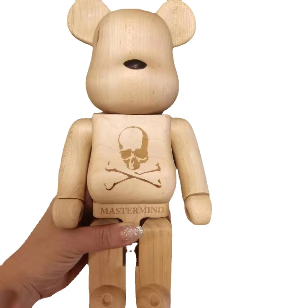 Bearbrick 400% Karimoku Chess Wood Diamond Chess Walnut Bear First  Generation Full Line Sticker Laser Label Color Box Packaging - AliExpress