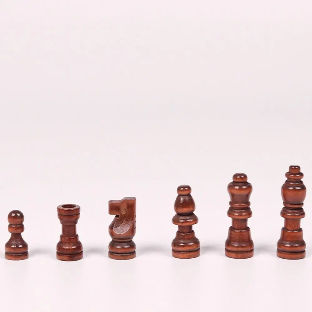 Wooden Chess Chess Pieces 32 Pieses Wooden Chess Sports Wood Chessmen King Height No Board