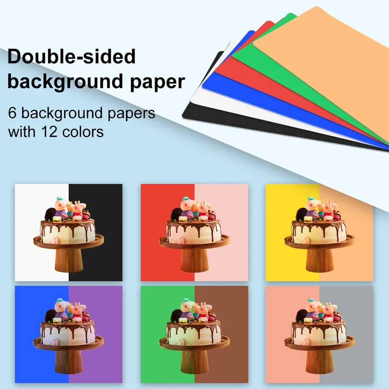40cm Fold Photo Light Box Photography Studio Softbox 3 Modes Dual Color Temperature Desktop Shooting Tent 12 Colors Backdrop