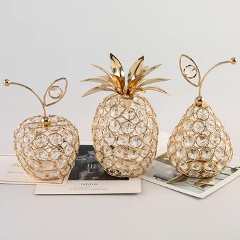 Gold Crystal Pineapple Decorative Ornament 1