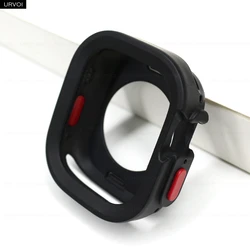 URVOI Electroplated Matte Soft TPU Apple Watch Case Cover and Bumper (42mm - 46mm) for 44mm 45mm (Matte black)