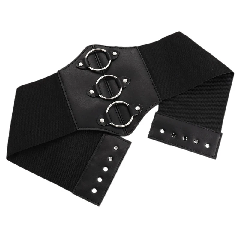PU-Leder Korsettgürtel, Elastischer Hochtaillierter Gürtel für Damen, Figurformender Bodyshaper, Vielseitiger Alltags-Bustier-Bandage – Detail 2