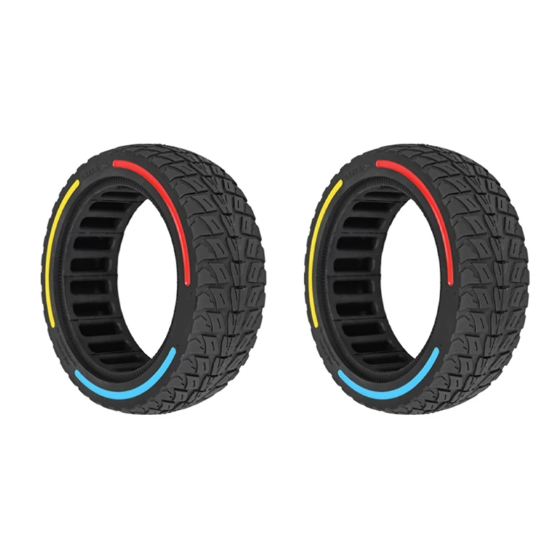 

2Pcs 8.5 Inch Scooter Solid Tire 8.5X2.5 Solid Honeycomb Shock Absorption Colorful Compatible For Dualtron Mini Replacement