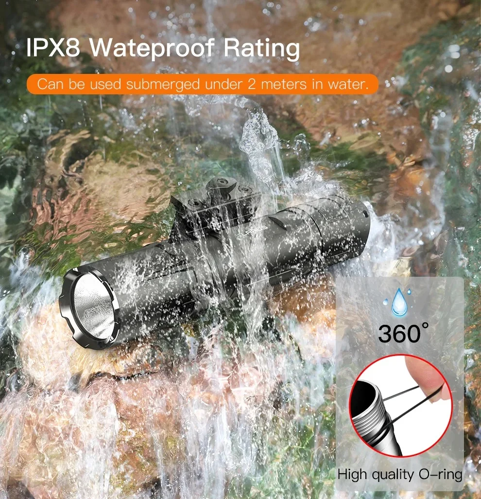 Rechargeable Tactical Flashlight with Remote Switch