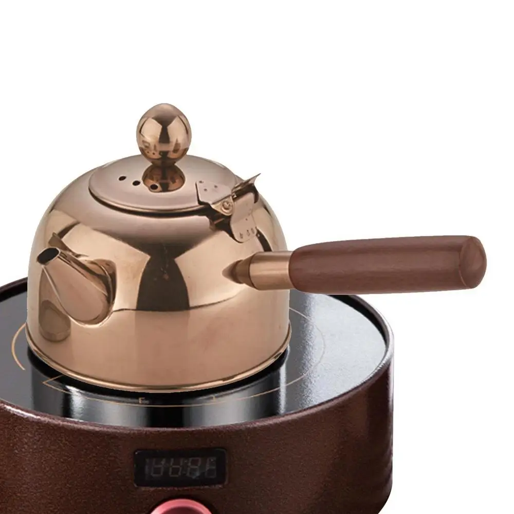 Stainless Steel Tea Kettle Anti-Scalding Handle For Induction Cooker 550Ml Capacity True Color