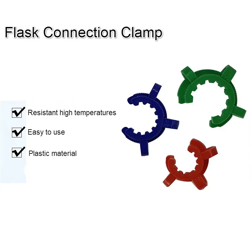 Spherical Clamp Laboratory Flask Clip Plastic Interface Clip Standard Mouth Connection Clamp For Flask 24 mm 10 pc Laboratory Clamps
