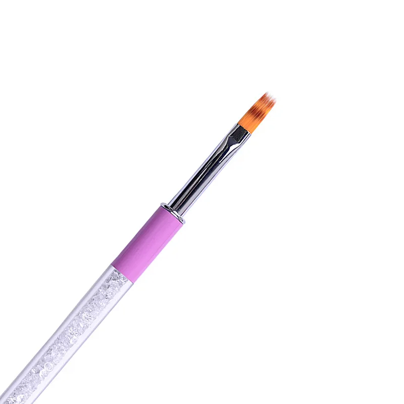 1pc Nail Ombre Brush Nail Drawing Pen Nail Art Painting Pen Brush UV Gel Polish Gradient Color Rhinestone Crystal Acrylic 4