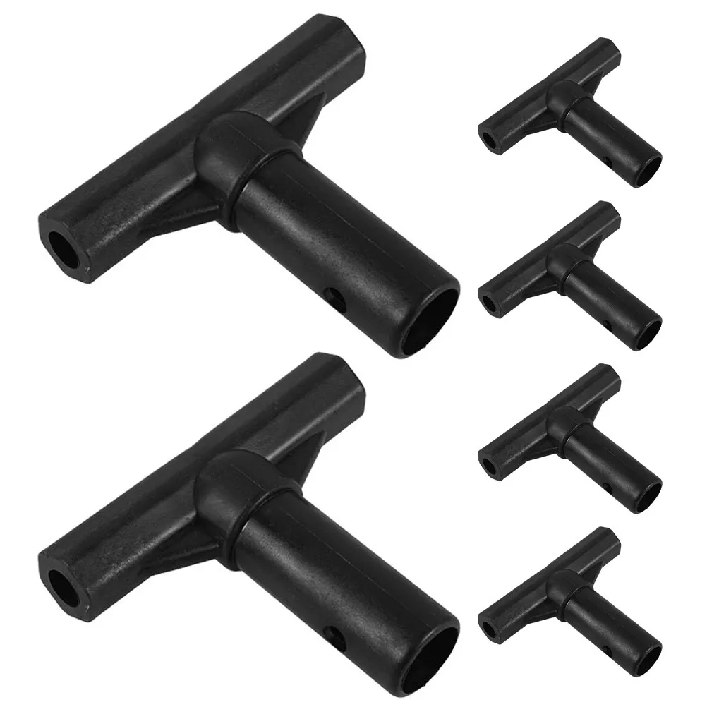 6Pcs T자형 트램폴린 폴 커넥터 안전하고 안정적인 연결을 위한 플라스틱 슬리브 내후성 간편한 설치 범용
