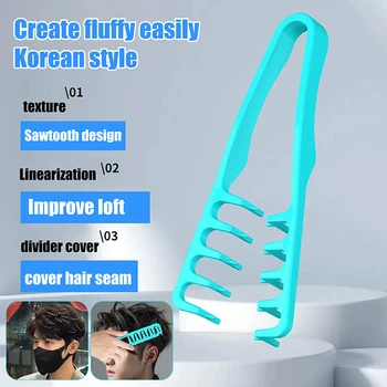 Pettine volumizzante a denti larghi per lo styling dei capelli, strumenti per arricciare i capelli, texture soffice per uomo, ideale per tutti i tipi di capelli, strumenti per acconciature