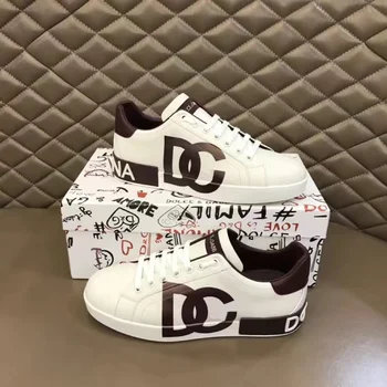 2023 High quality designer print Fashion printed Women's Sneakers Men's Luxury brand Designer leather white platform shoes 1