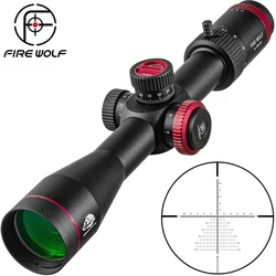 FIRE WOLF-mira telescópica QZ 4-16X44, visor óptico FFP para caza, francotirador, primer plano Focal táctico