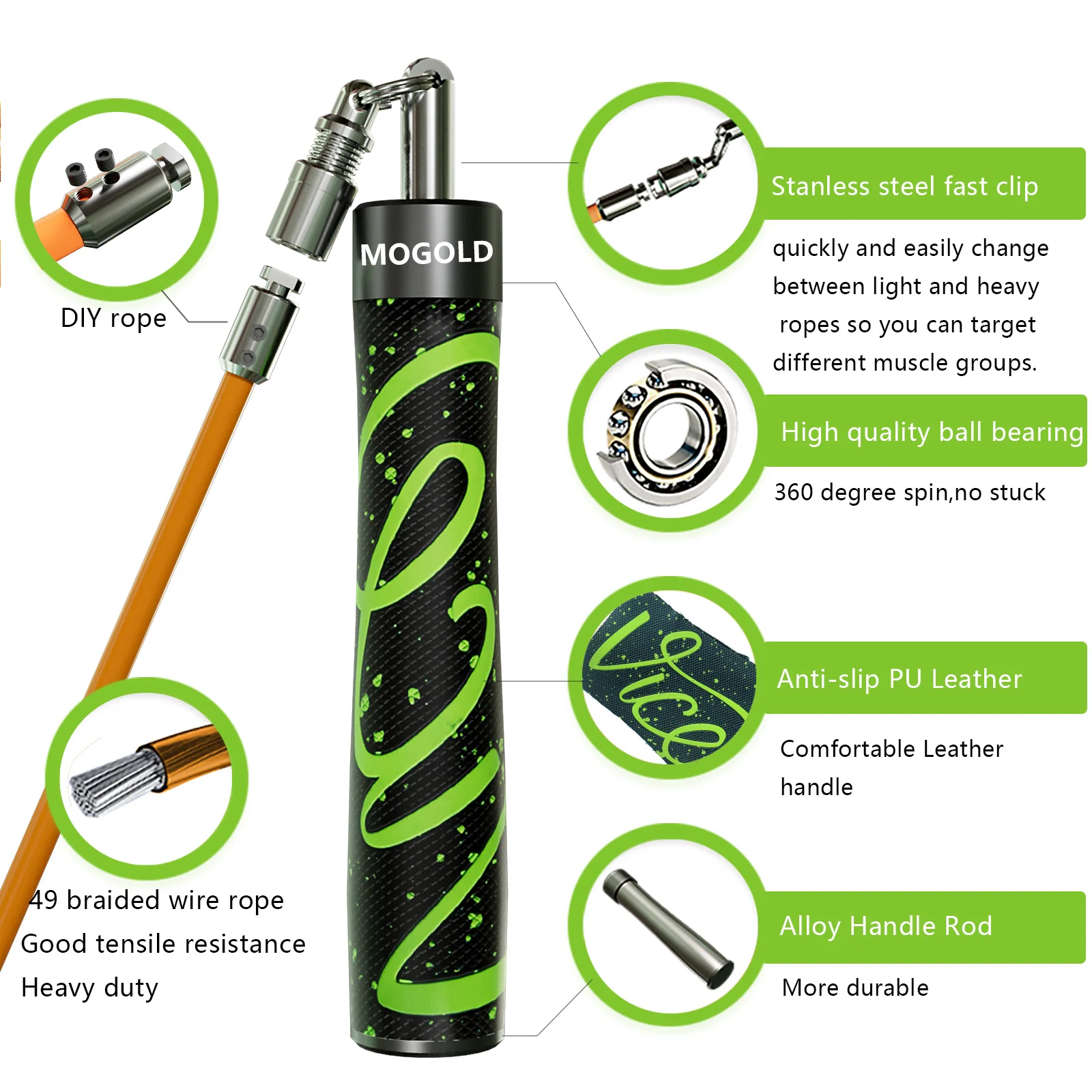 Adult Professional Jump Rope Set Weight Weight Exercise Equipment Home Exercise Adjustable Weight Aluminum Alloy Handle