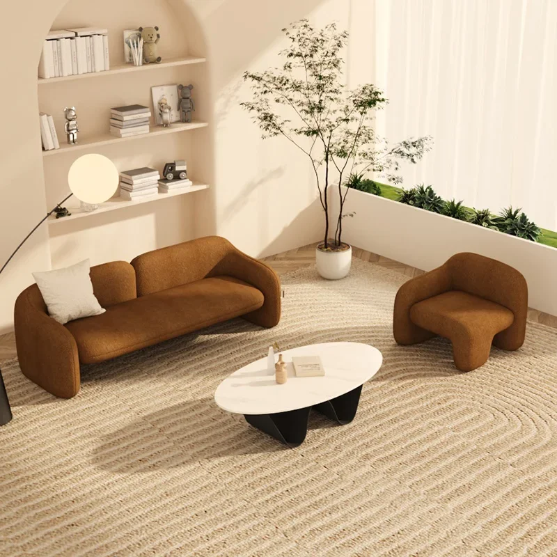 

Lambswool Mid Century Sofa Lazy Plus Size Vintage Relax New In Couch Long Tiny House China Ergonomic Divano Bedroom Furniture