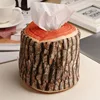 1pc Creative Imitation Tree Bark Tissue Box Napkin Holder Case Paper Cover 13 X 11cm Home Kitchen Practical Decor Accessory 3