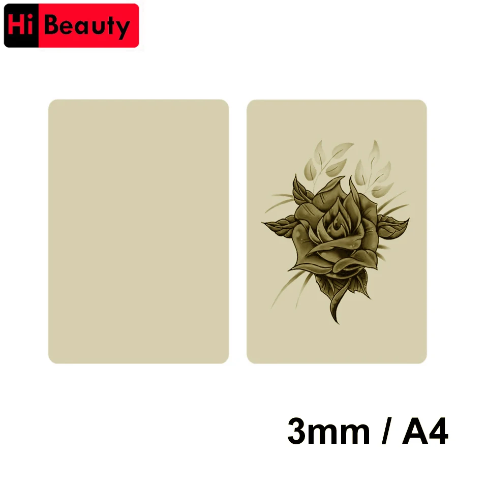 

1PC 3D Silicone Practice Fake False Skin Pigment Free A4 Size 3mm Thickness For Permanent Makeup Tattoo Training Tatu Accessory