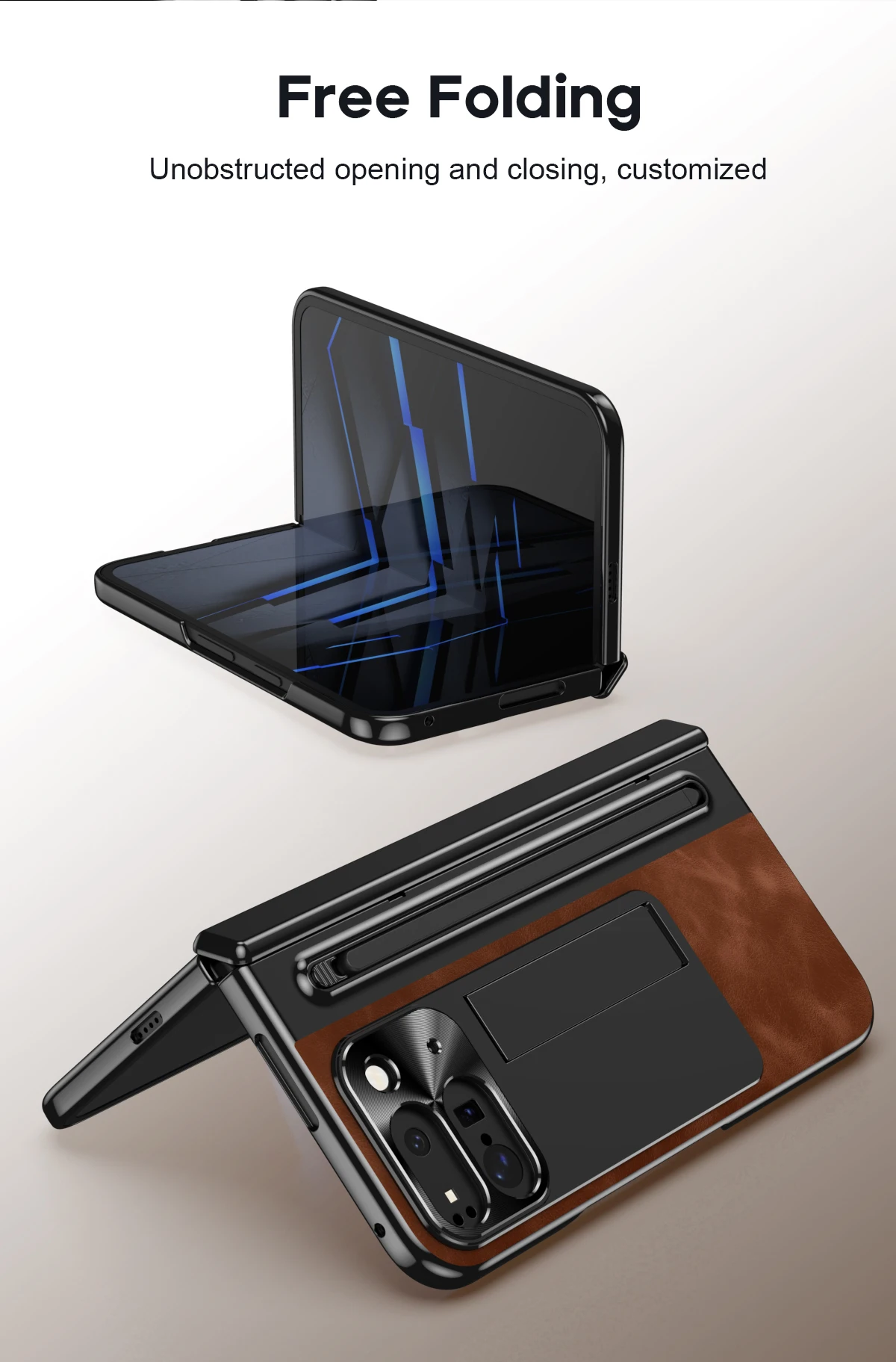 Custodia in pelle retrò Custodia Flip Cover in pelle per Goole 9 Pro Fold con slot per penna Supporto per telefono Pellicola protettiva in vetro per schermo_voghion.com