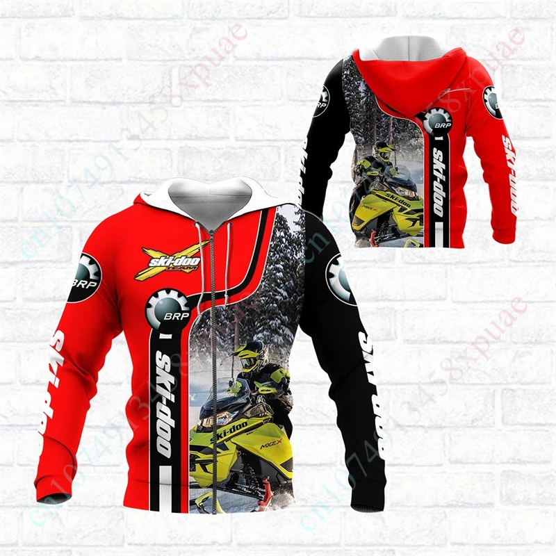 Ski-doo Casual Men's Clothing Top Harajuku Sweatshirt Anime 3D Printing Oversize Hoodie Unisex Zip Hoodies Essentials Streetwear