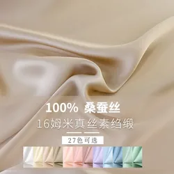 16 M 100% Mulberry Silk Crepe Satin Cheongsam Fabric Dress Shirt Pajamas Pants