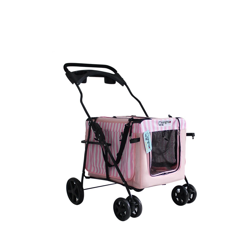 Pet Stroller Folding Dog Cat Carrier Cart Pet Travelling Buggy Stroller