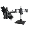 3.5X 90X 180X Simul-Focal Double Boom Stand Trinocular Stereo Zoom Microscope 48MP 4K HDMI USB Camera 144 LED Light Microscopie 2