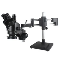 3.5X 90X 180X Simul-Focal Double Boom Stand Trinocular Stereo Zoom Microscope 48MP 4K HDMI USB Camera 144 LED Light Microscopie 2