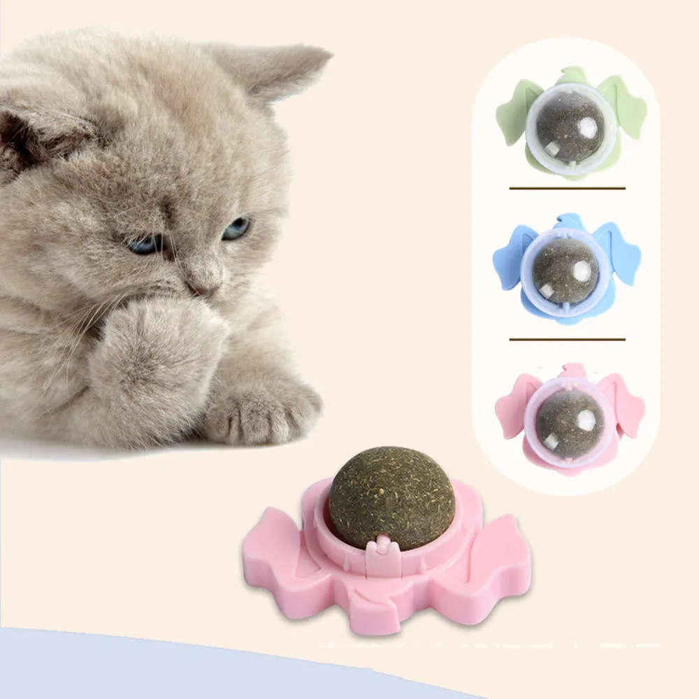 

Cartoon Piggy Cat Catnip Toy Cats Candy Healthy Nutrition Energy Licking Snacks Rotatable Ball Teeth Cleaning Pet Supplies