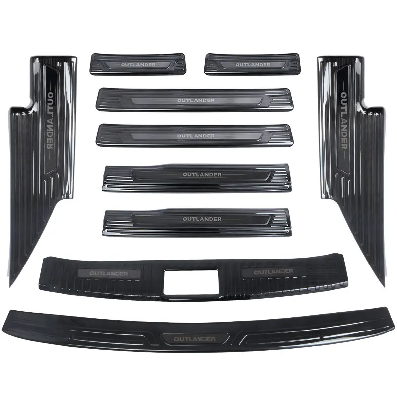 

car assecories For Mitsubishi Outlander 2023 Stainless Steel Scuff Plate/door Sill And Rear Bumper Protector Sill 7 seats