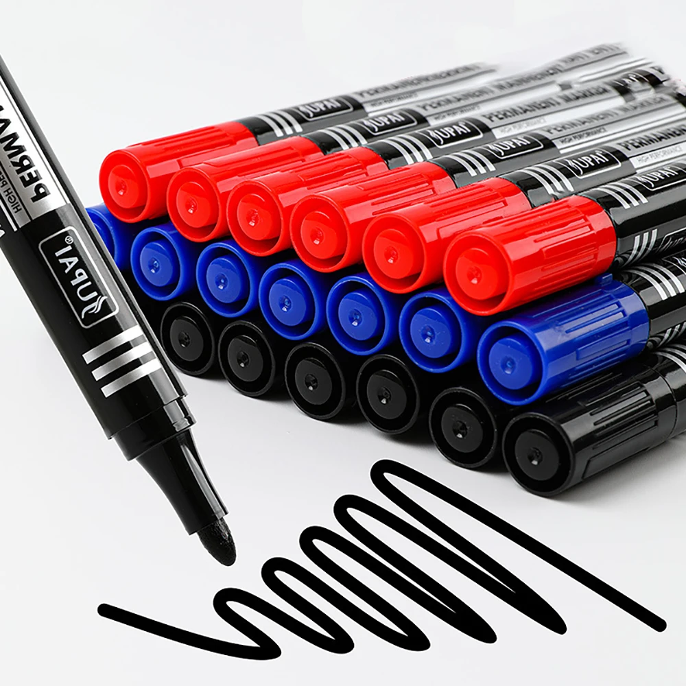 3개/색상 영구 마커 펜 - 속건성 및 지우개 방지 |   메모 작성 및 마킹용 |   사무용품.