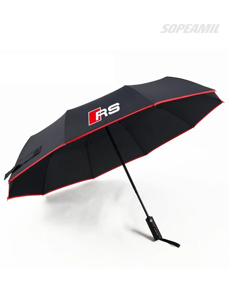 For Audi RS3 RS4 RS5 RS6 RS7 S Line RSQ3 RSQ5 RSQ7 RSQ8 Car Automatic Folding Sun Protection Umbrella UV Sunshade Accessories