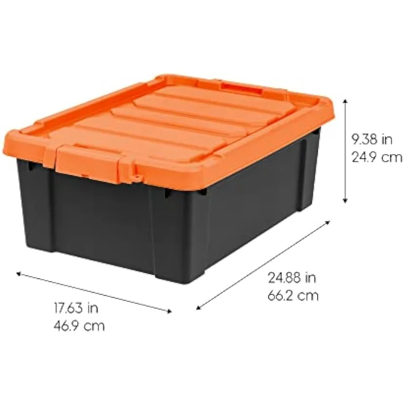 Stackable Camping Storage Container with Lids and Latching Buckles Heavy  Duty Storage Bins for Shelf Garage Clothes - AliExpress