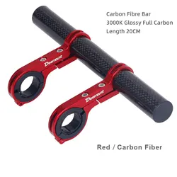 Universal Adjustable Bicycle Handlebar Extension Mount (Red and Fiber 20CM)
