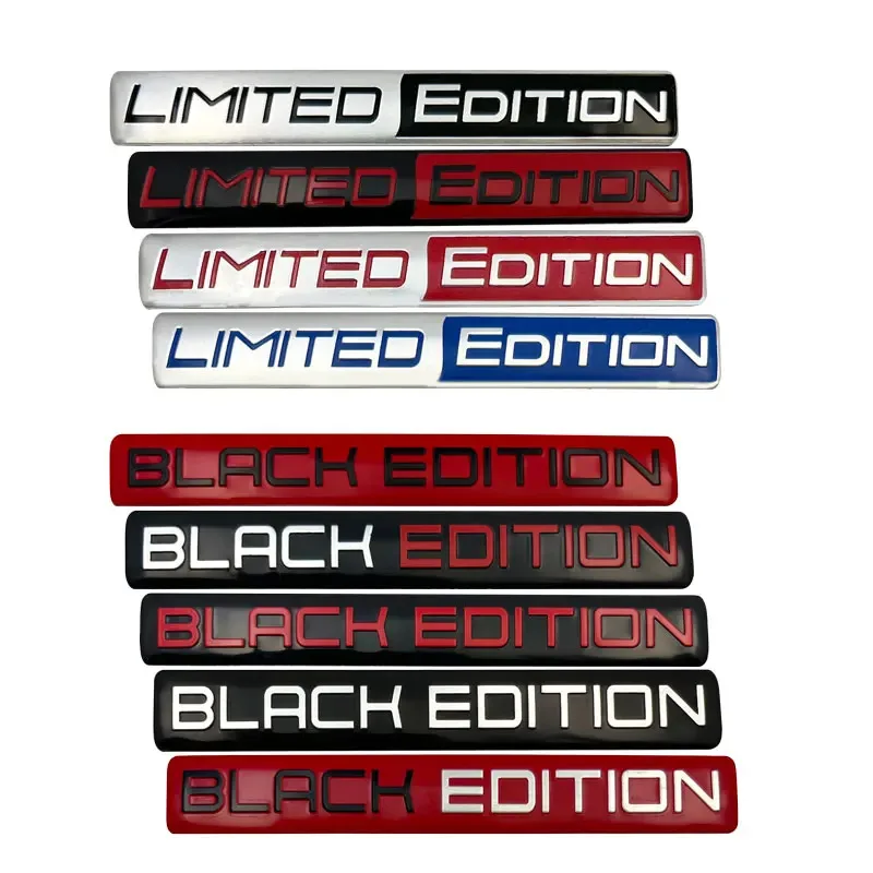 Black Limited Edition 3D Metal Racing Sport Emblem Badge - Sleek and Stylish Car or Motorcycle Accessory Sticker