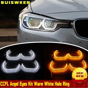 Switchback Dual Amber White Crystal LED Angel Eyes Halo Rings For BMW 7 Series E38 740i 740iL 750i 750iL 730d 740d 728i 1995-01