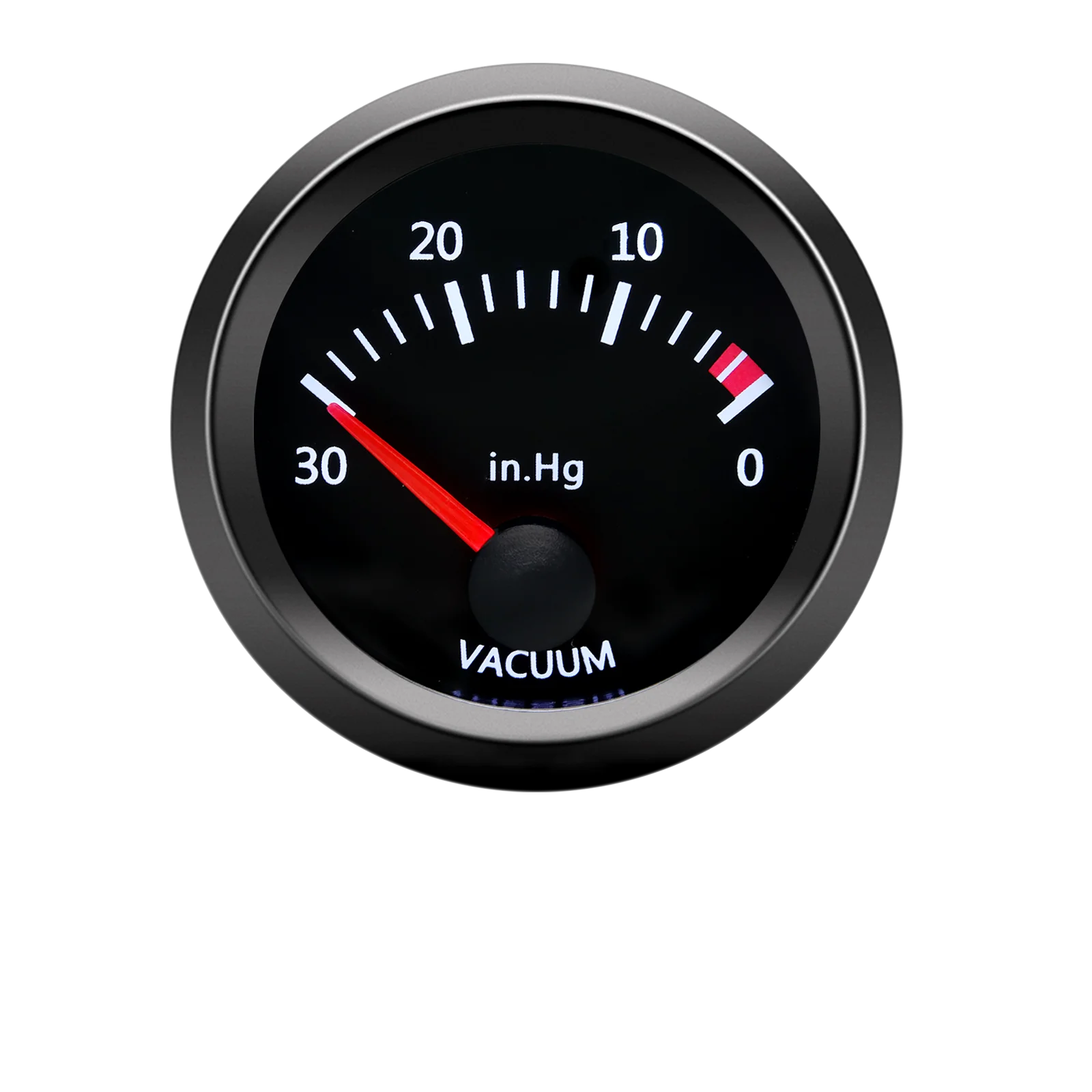 Vacuum Gauge 12V Car Meter Auto Pointer 0~30 In.Hg 2" 52mm Smoke Len Vacuum Meter White LED Digital automotive pressure gauge