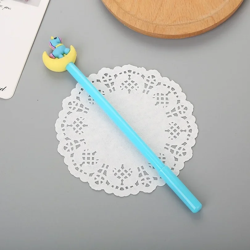 40 Pcs Cartoon Moon Unicorn Gel Creative Stationery Cute Moon Pony Water Pen Kawaii School Supplies Office Supplies