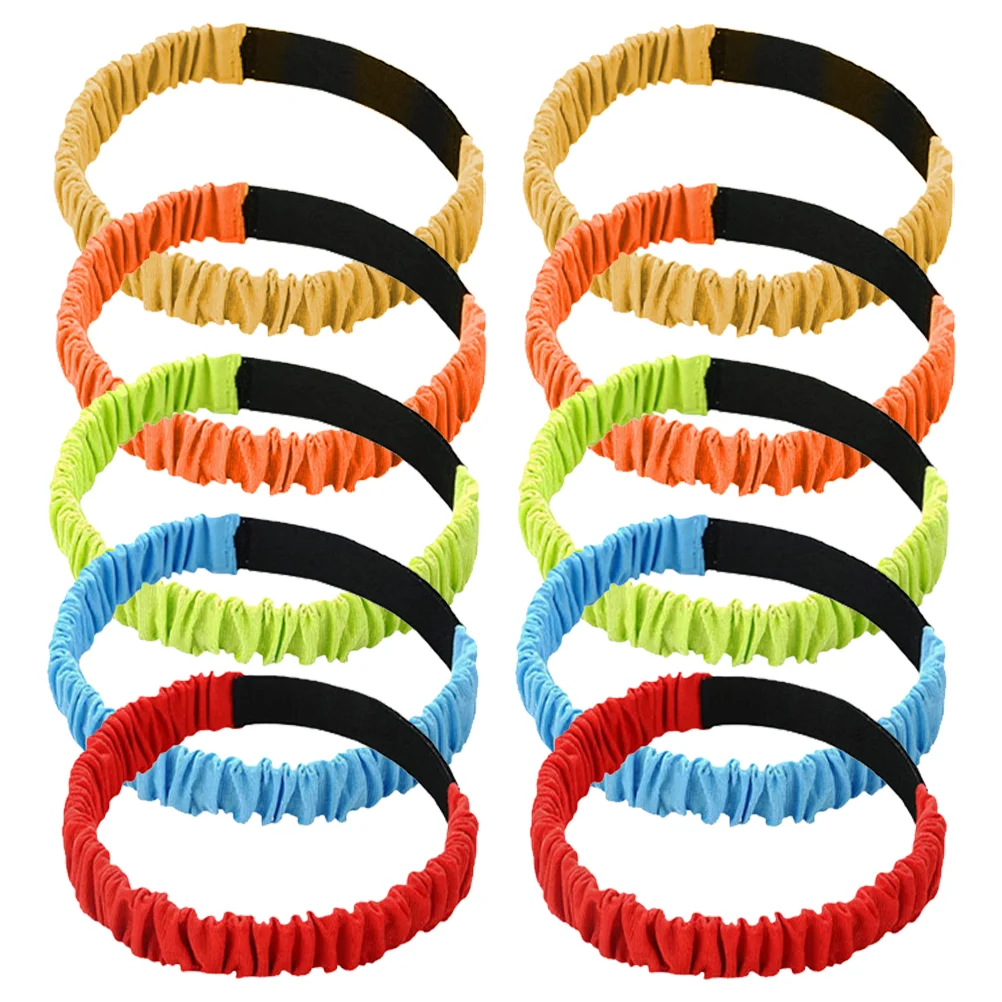 

10 Pcs Strap 3 Legged Race Bands Sports Tie Ropes Elastic Tool Parent-child Interactive Toys Creative Game Props